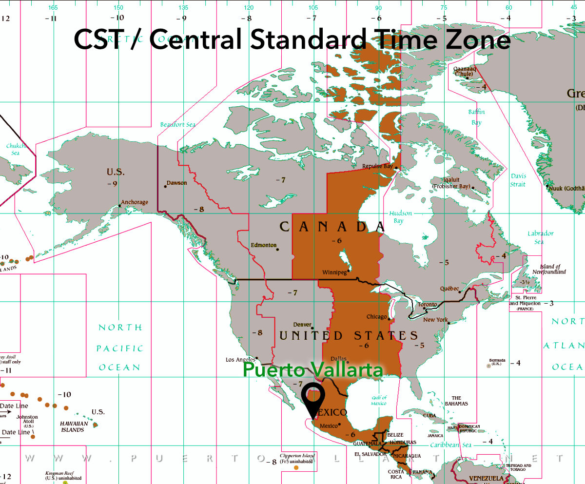 puerto vallarta time zone map What Is The Current Time In Puerto Vallarta puerto vallarta time zone map