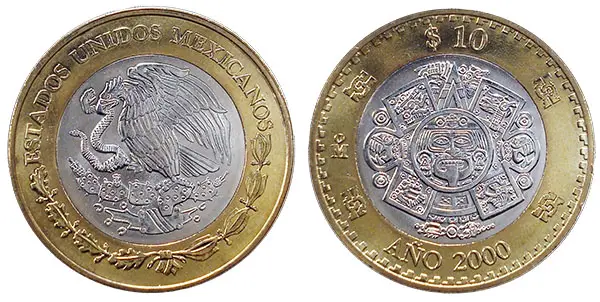 Mexican 10 peso coin