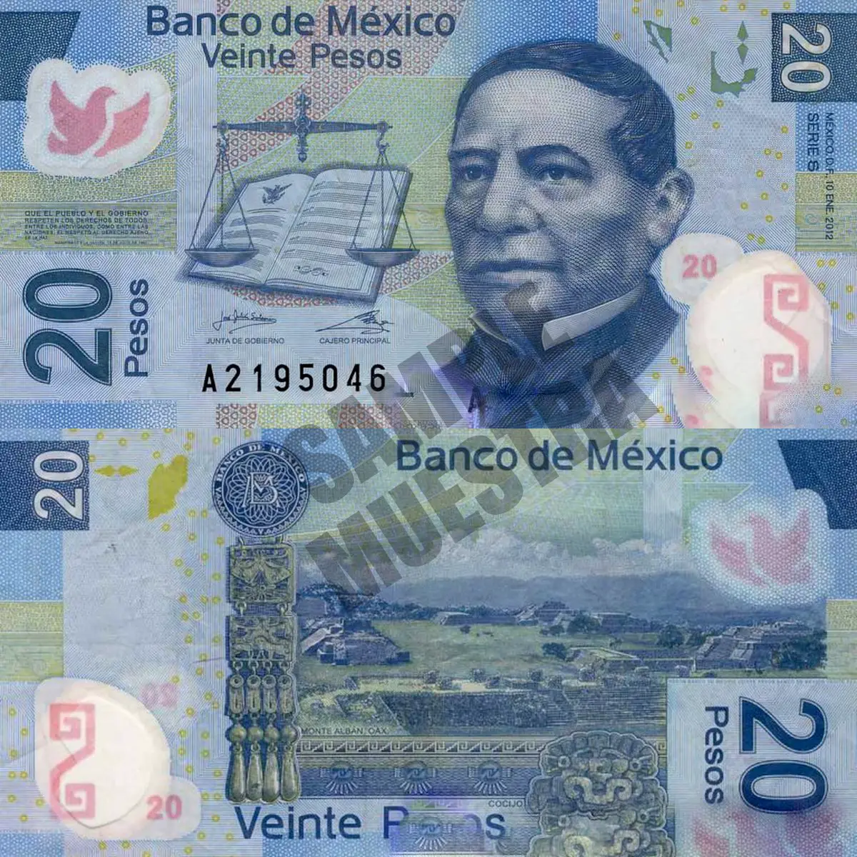 Mexican 20 peso bill