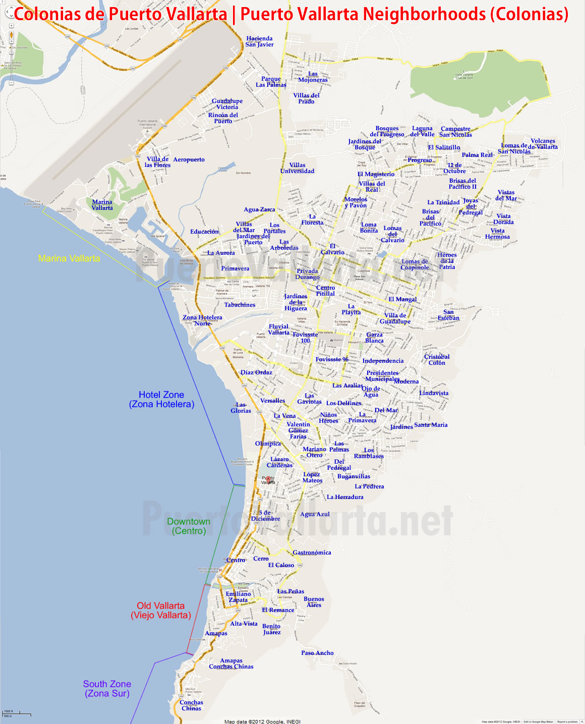 Puerto Vallarta Colonias (Neighborhoods)