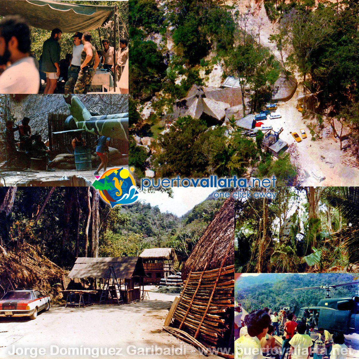 Fotos del set de la película Depredado, El Edén, Mismaloya, Puerto Vallarta