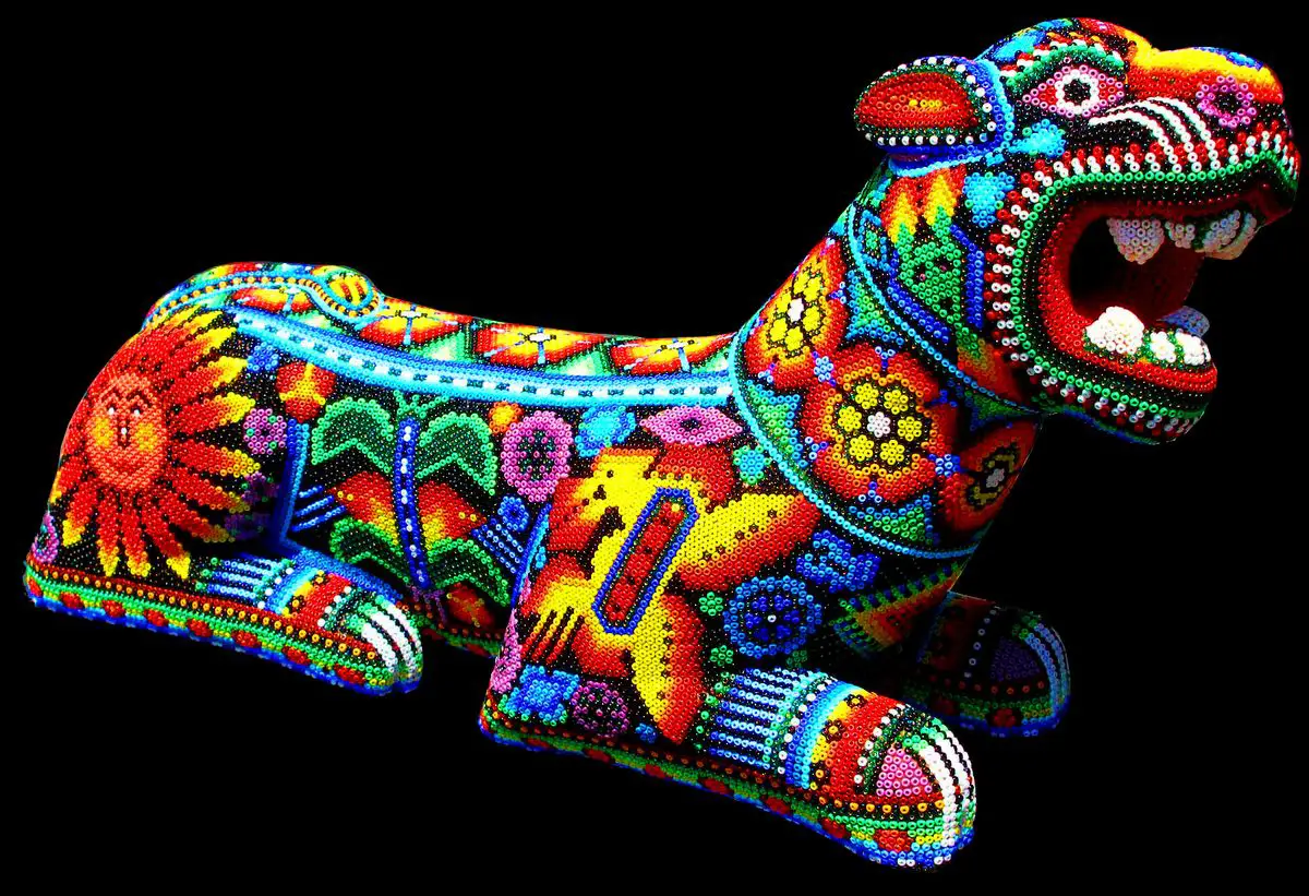 Leopard Huichol Art