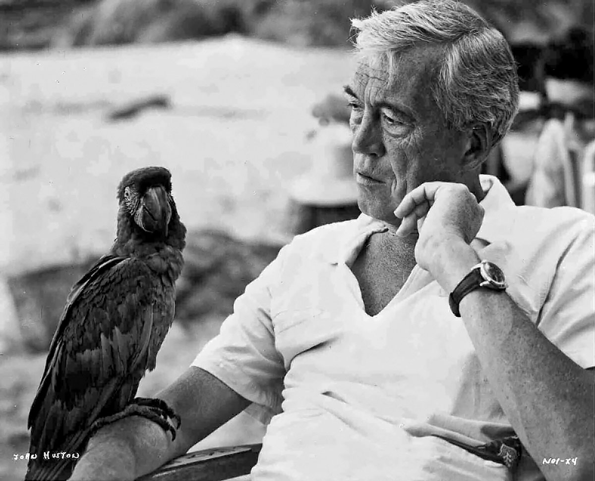 John Huston and his parrot