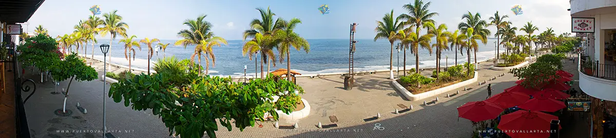 Malecon seen from Bar Oceano, Puerto Vallarta