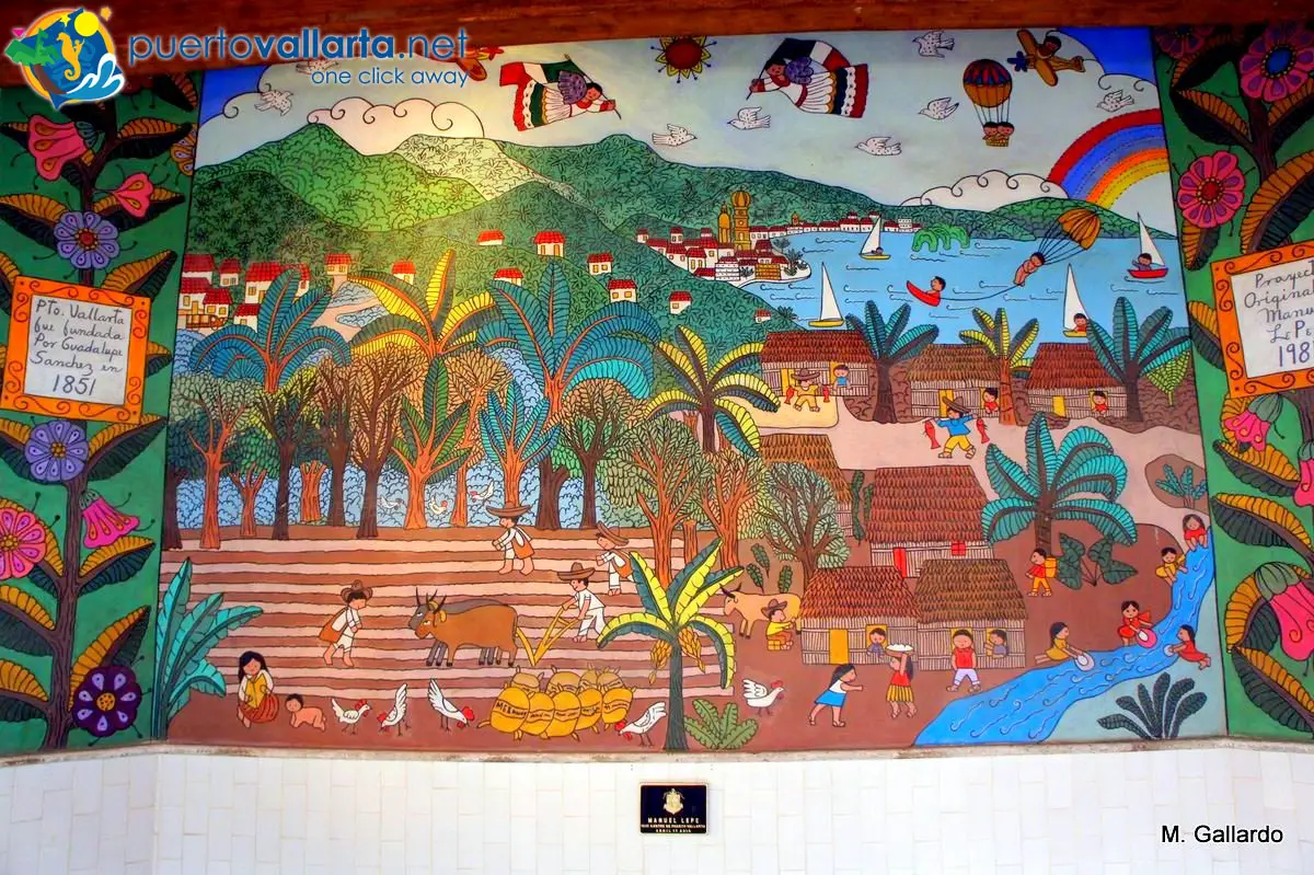 Manuel Lepe Mural en el Ayuntamiento de Puerto Vallarta