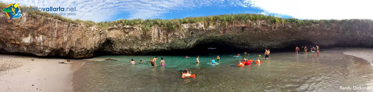 Hidden Beach, Love Beach, Marietas Islands, panorama view