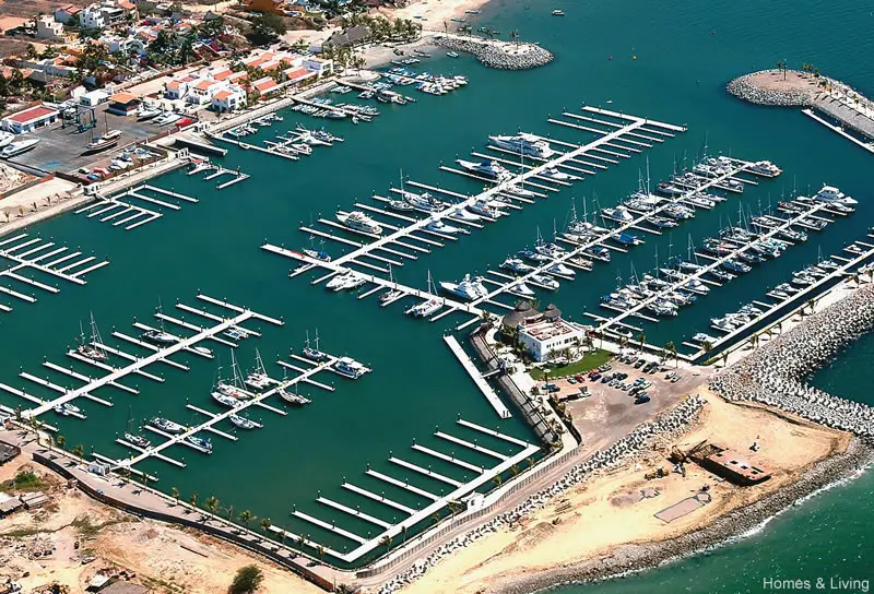 Aerial view of the Marina La Cruz de Huanacaxtle