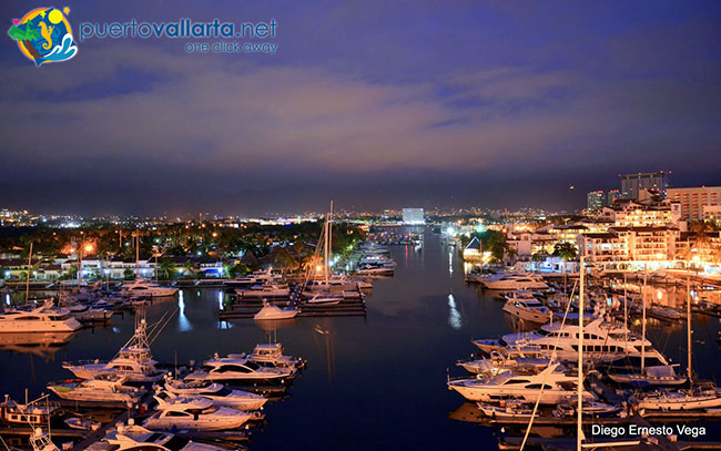 Marina Vallarta night view