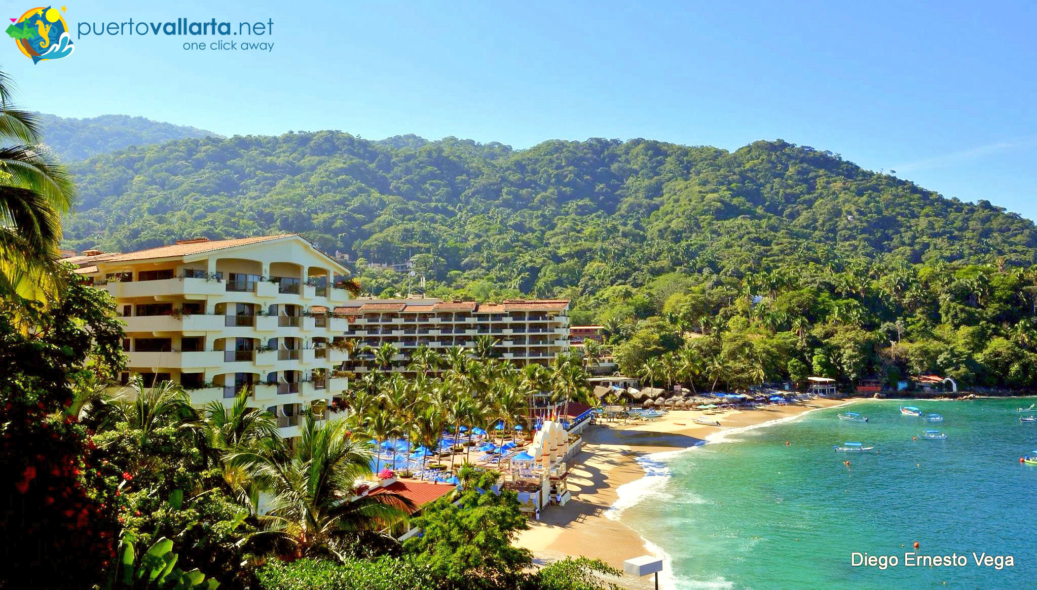 Mismaloya Beach as seen from La Jolla de Mismaloya Condominiums