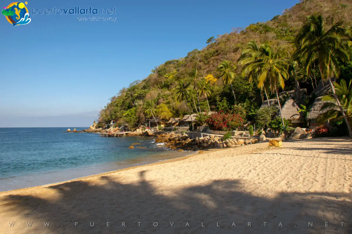 Yelapa's main beach, East side facing Lagunita Yelapa Hotel