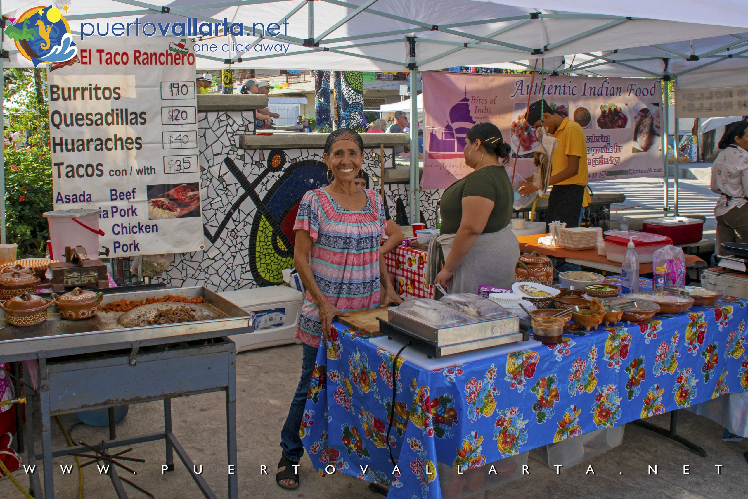 Old Town Farmers Market Puerto Vallarta Food stands