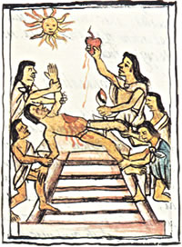 Sun God Huitzilpochtli Sacrifices