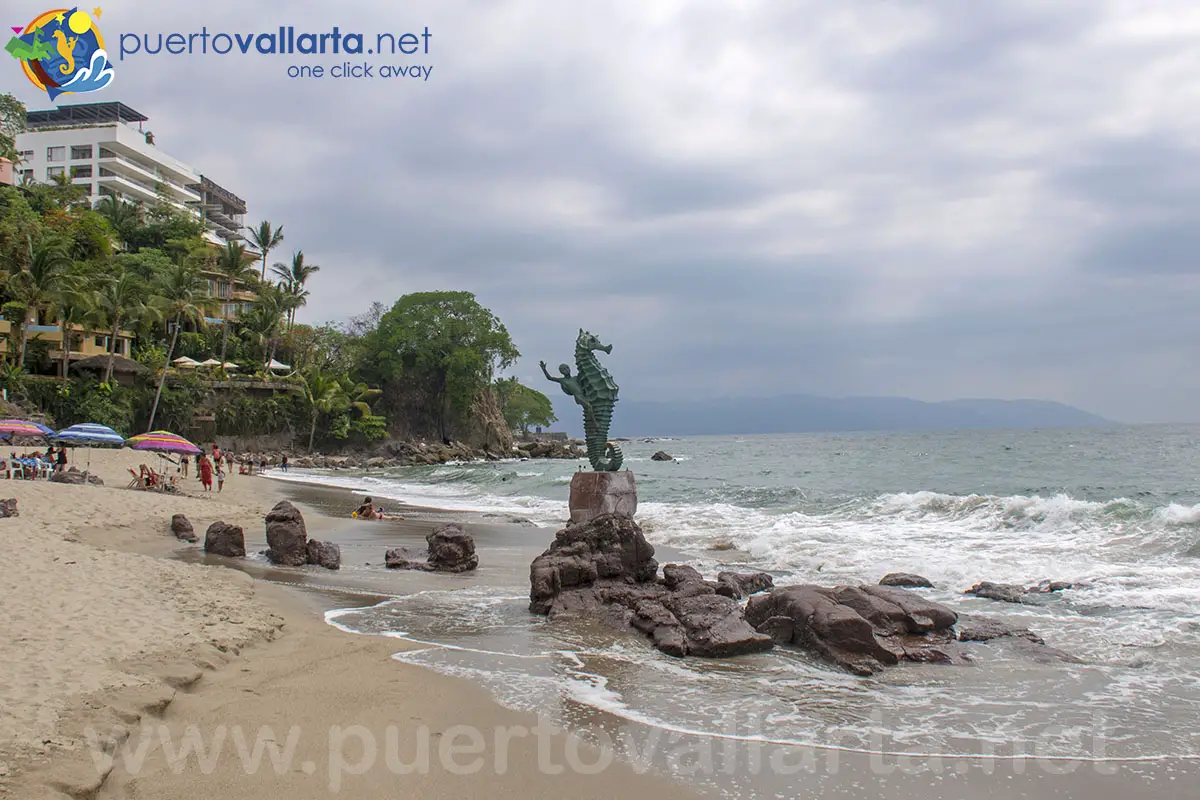 Seahorse statue at Las Pilitas, Los Muertos Beach, Puerto Vallarta