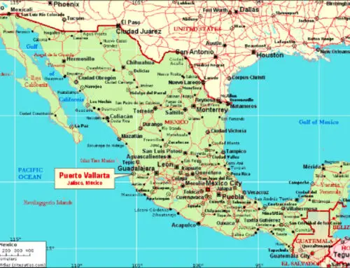 Road map and cities of Mexico