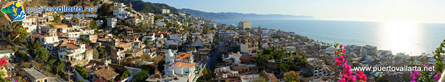 Panoramic view of Downtown Puerto Vallarta