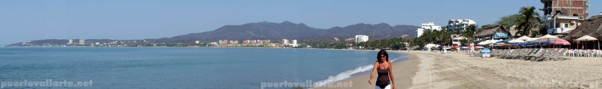 Panorama of Bucerias Beach looking north
