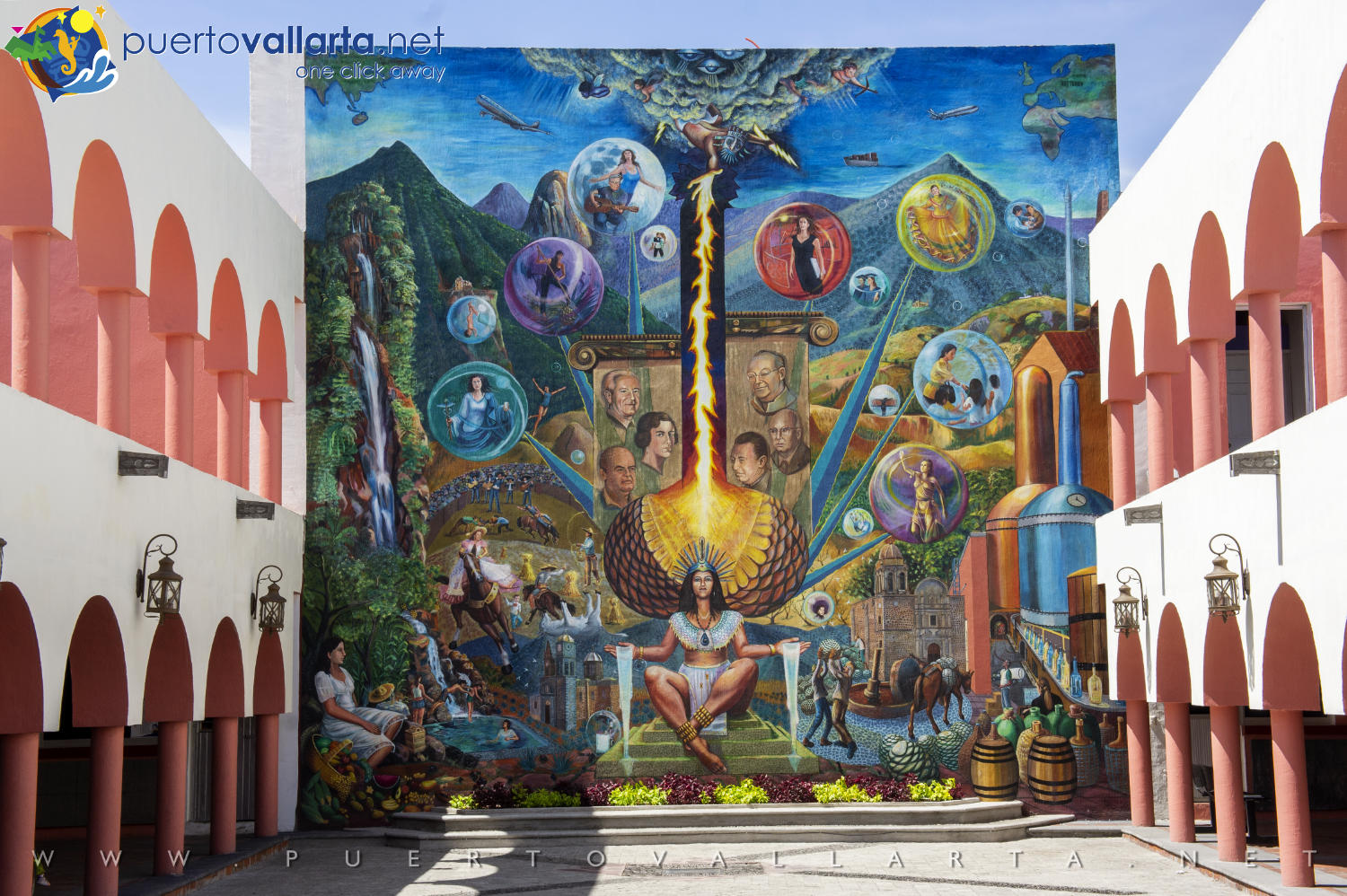 The Tequila Goddess Wall mural Municipio de Tequila (Tequila Town Hall)