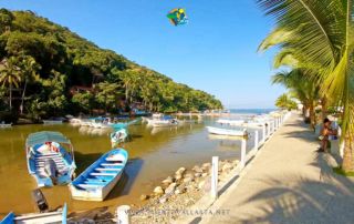 Malecon & Estuary, Boca de Tomatlan, Puerto Vallarta, Jalisco, Mexico