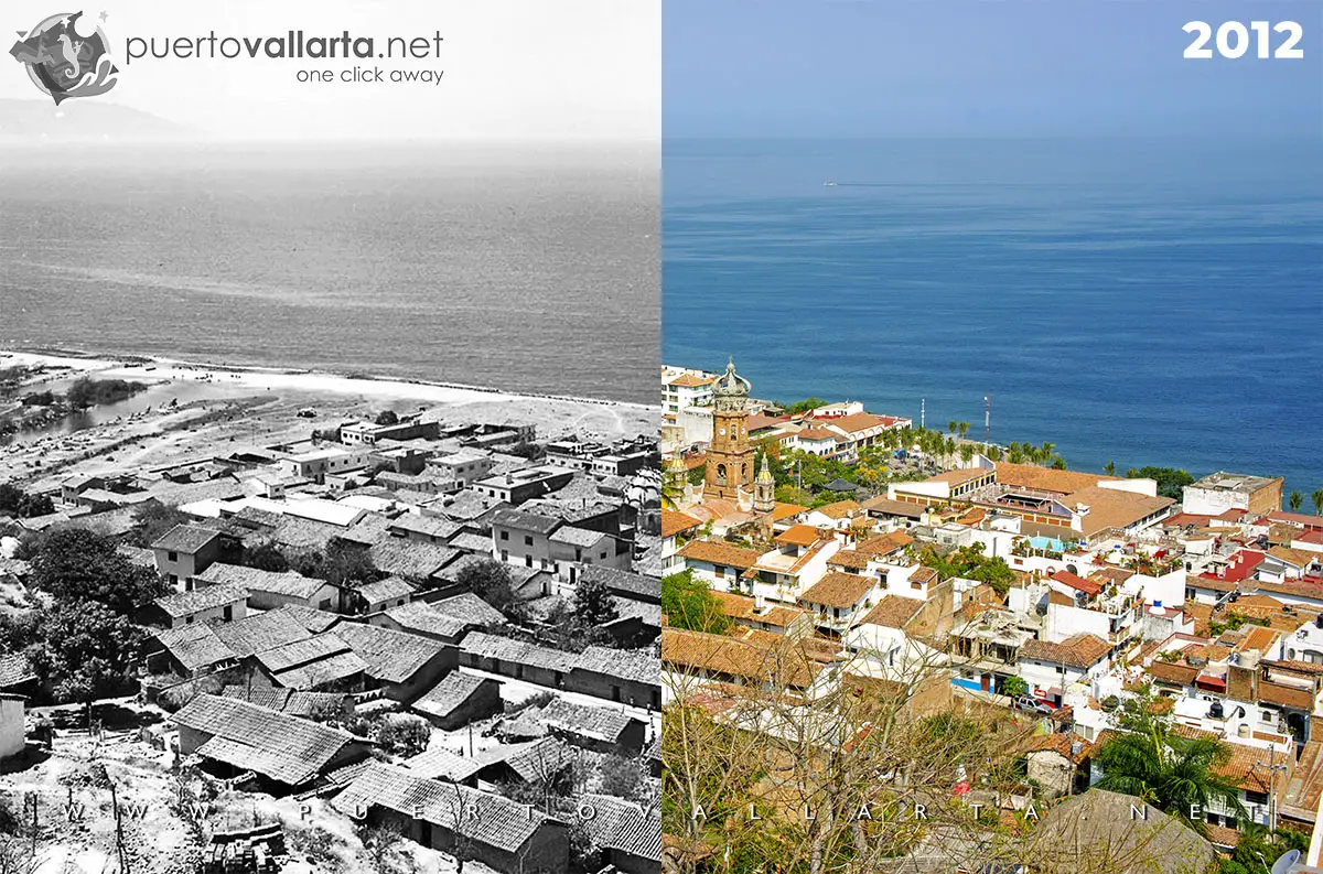 Fotos Antes y Después Puerto Vallarta 1956 vs 2012