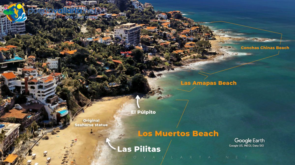 Las Pilitas (Baptismal fonts) on Los Muertos Beach, close to El Pulpito (Puerto Vallarta)