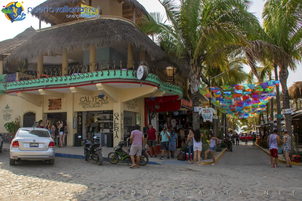 Corner of Revolucion Street and Delfines Street, downtown Sayulita