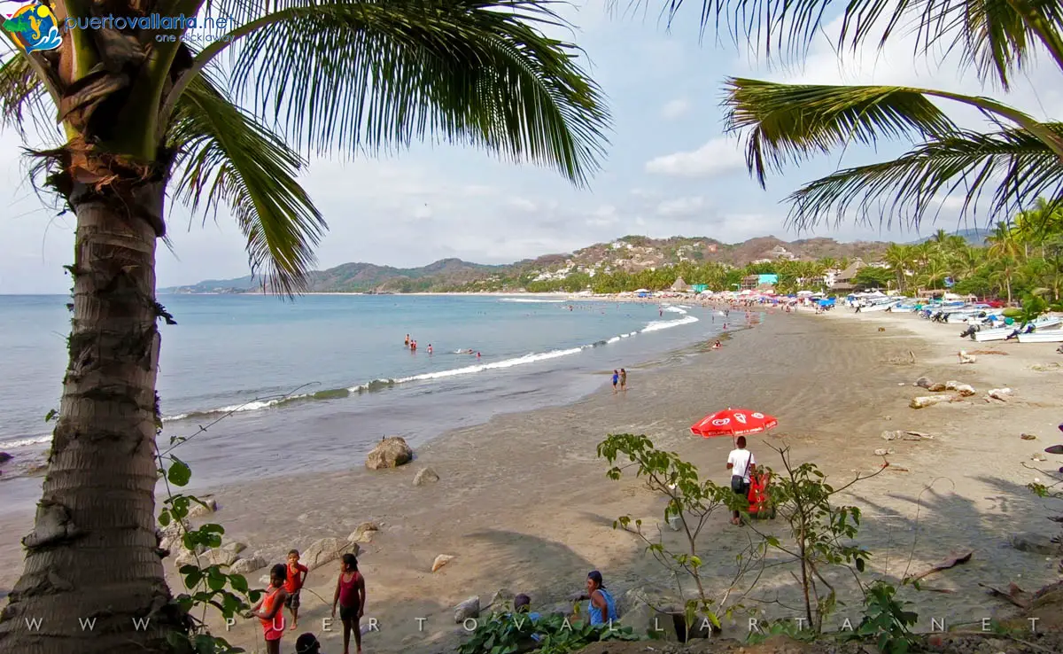 Sayulita Beach looking east from the west end