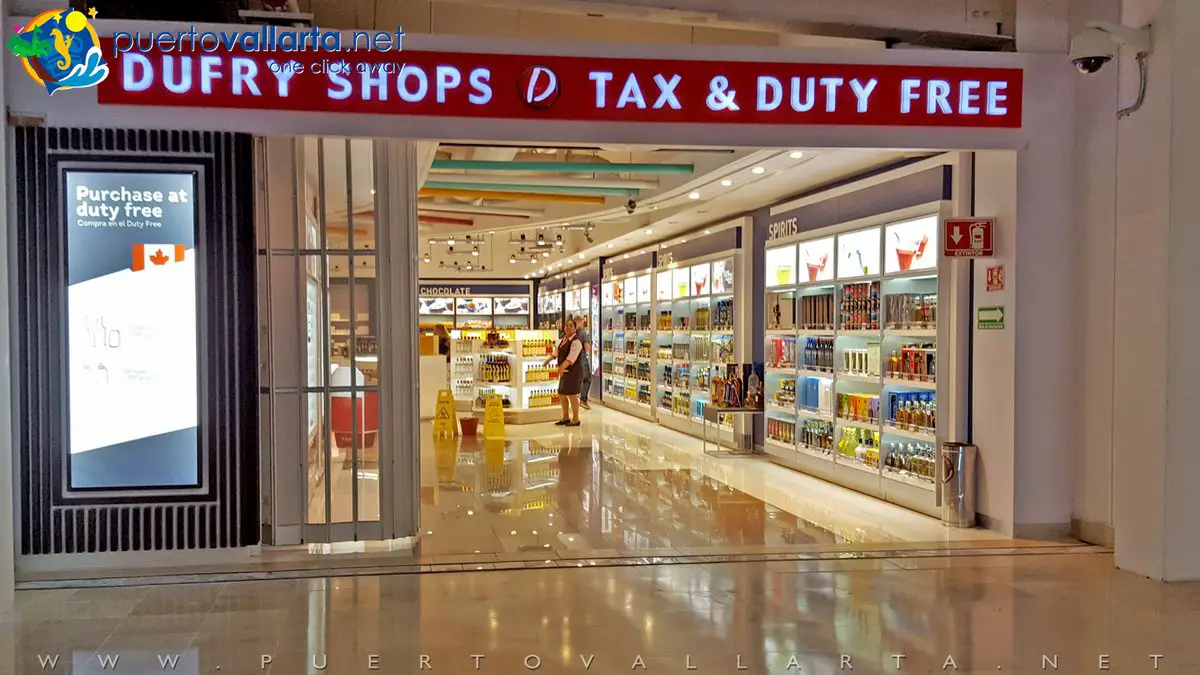Duty free shop in Puerto Vallarta International Airport