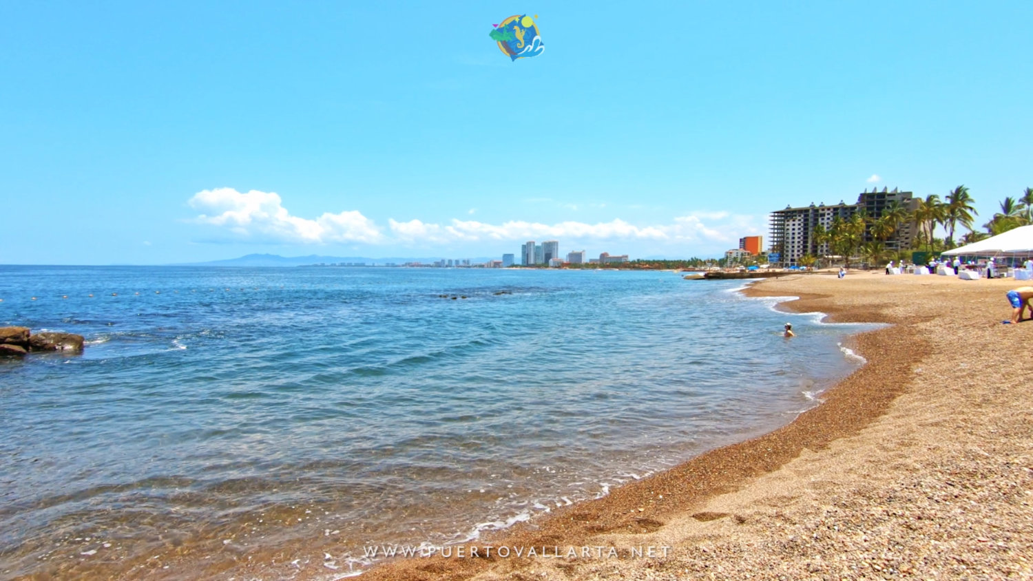 Beach in front of Sheraton Buganvilias, Tranquila Beach, Hotel Zone, Puerto Vallarta, Mexico