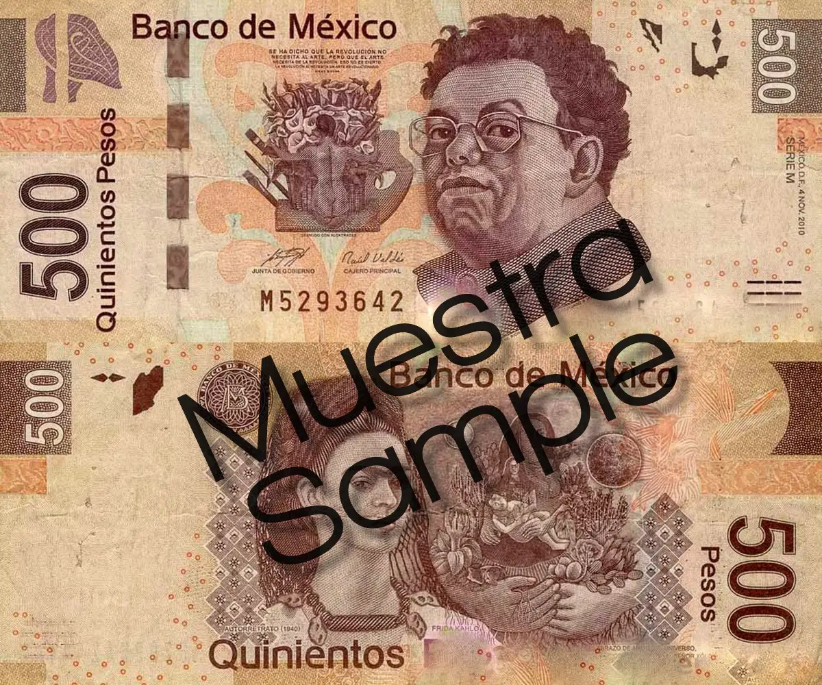 Mexican 500 peso bill