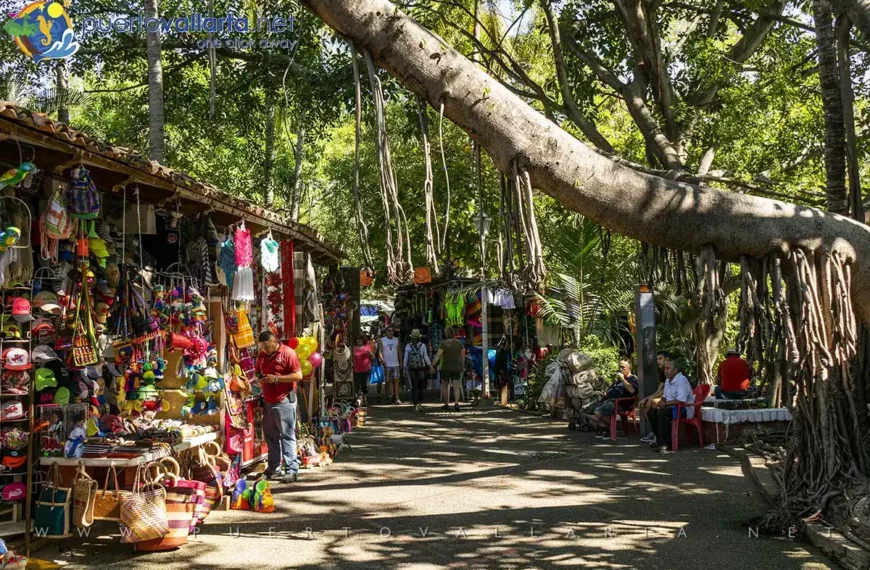 Cuale River Island Souvenir and market stands