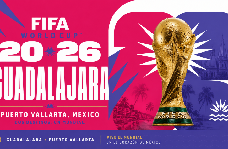 FIFA World Cup 2026 Guadalajara and Puerto Vallarta promotional graphic for Jalisco soccer travelers