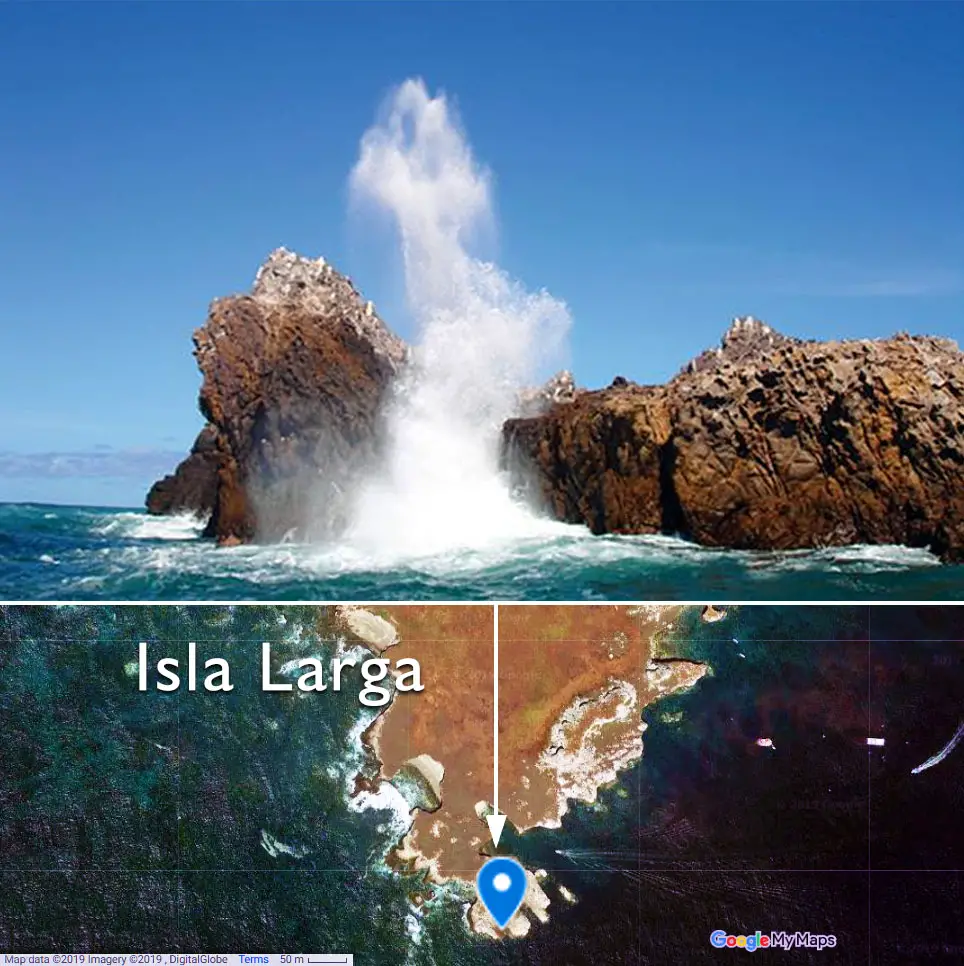 La Bufadora blowhole on the Marietas Islands