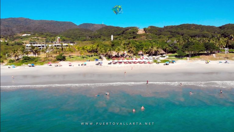 Partial view of Destiladeras Beach Nayarit Mexico