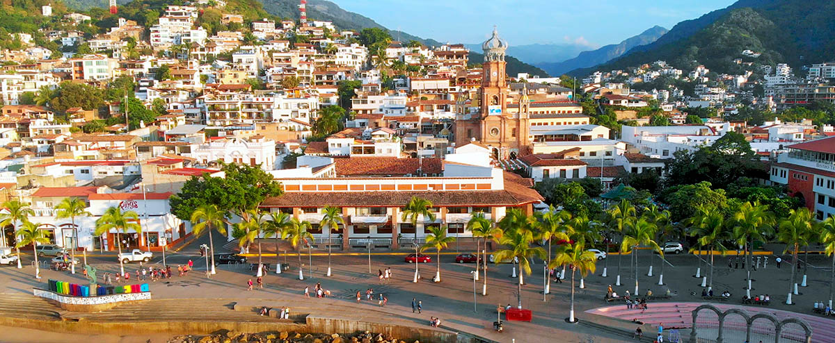 Puerto Vallarta downtown and Malecón waterfront public area where visitors will benefit from new drinking-water access