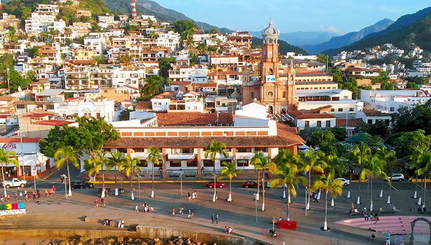 Puerto Vallarta downtown waterfront and municipal center, representing citywide public safety services