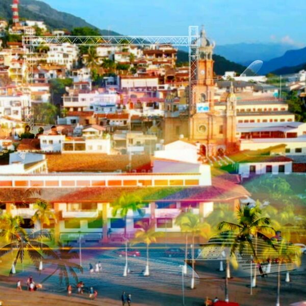 Puerto Vallarta city and event-stage collage for meetings tourism news