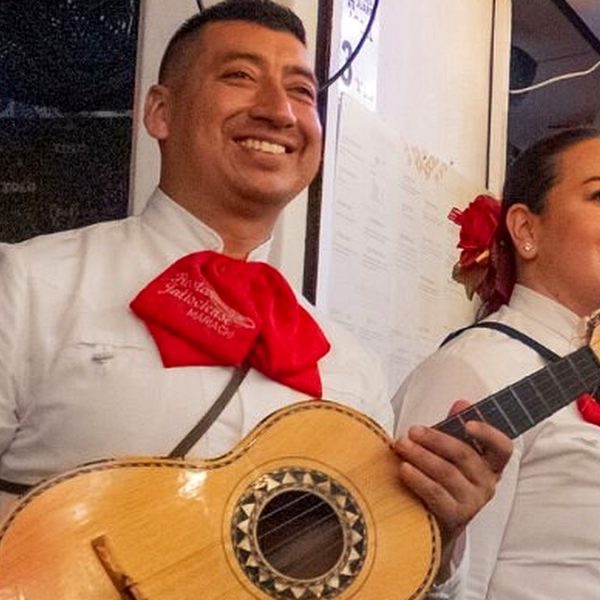 Mariachi musicians in Puerto Vallarta for the International Mariachi and Charreria Festival concert