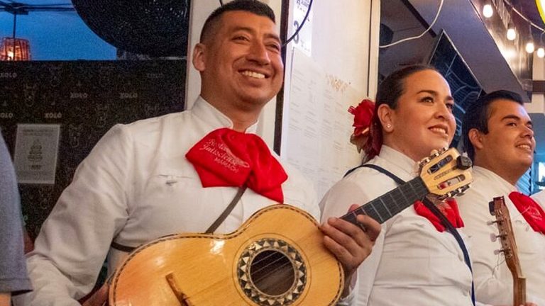 Mariachi musicians in Puerto Vallarta for the International Mariachi and Charreria Festival concert