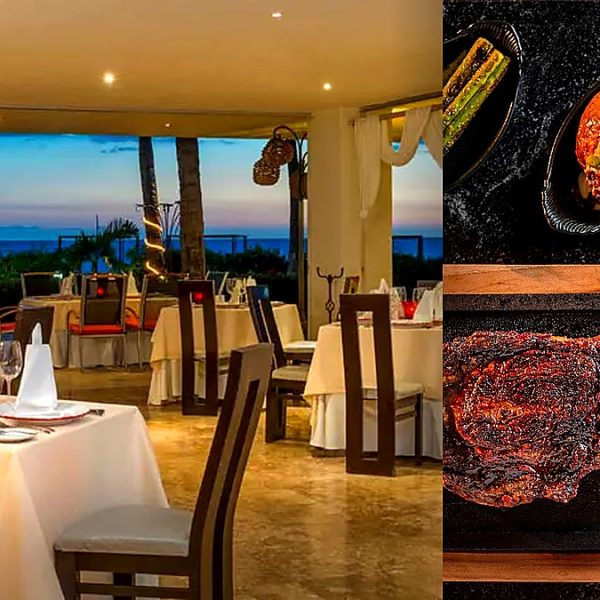 Ocean-view Puerto Vallarta restaurant dining room and plated cuisine for World Culinary Awards nominees