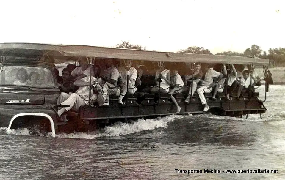 Historic passenger transport crossing water
